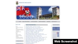 A portion of the Bermuda Parliament's home page.