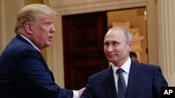 Trump နဲ့ Putin ဇူလိုင် ၁၆ တုန်းက တွေ့ဆုံစဉ် 