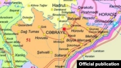 Cəbrayıl, Füzuli rayonlarının xəritəsi