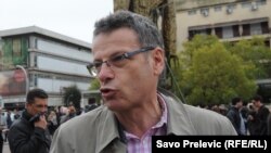 Montenegro, Vesko Garcevic during the marking of the 66th anniversary of the founding of NATO, Podgorica 4April2015