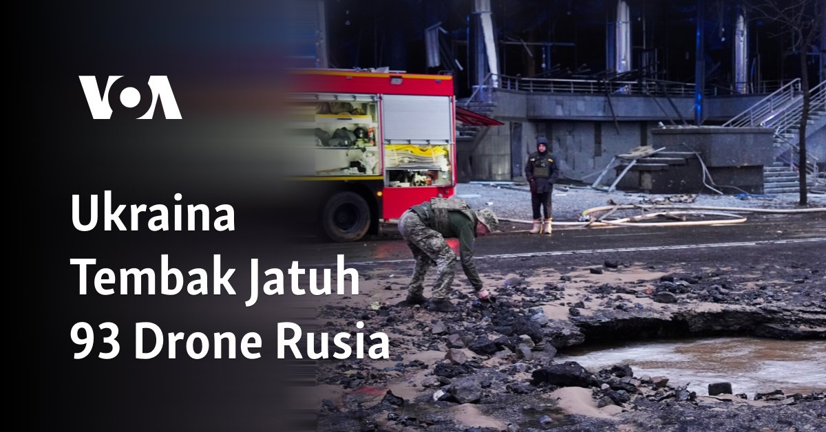 Ukraina Tembak Jatuh 93 Drone Rusia