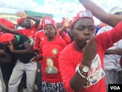 Some MDC-T supporters attending an election rally in Bulawayo on Saturday.