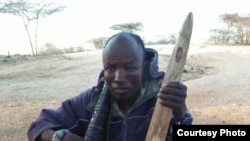 First poacher arrested in Kenya this year on March 10. (Photo courtesy of Northern Rangeland’s Trust)
