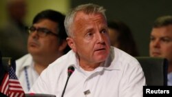 U.S. Deputy Secretary of State John Sullivan speaks during the OAS 47th General Assembly in Cancun, Mexico, June 20, 2017.