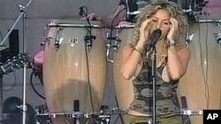 International Latin super star Shakira sings South Africa official World Cup song