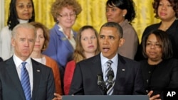 28일 백악관에서 총기 규제 지지를 촉구하는 바락 오바마 대통령.