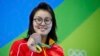 Joyful Chinese Swimmer Testing Gold Standards in China