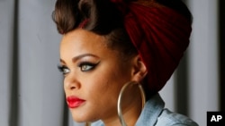 Recording artist Andra Day poses for a portrait in Atlanta, Jan. 24, 2016.