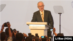 澳洲总理特恩布尔2017年6月2日在香格里拉对话会上致辞 （美国之音黎堡摄） 