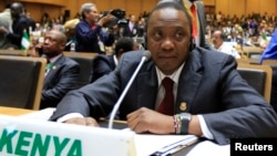 Kenya's President Uhuru Kenyatta attends the opening ceremony of the 22nd Ordinary Session of the African Union summit in Addis Ababa, Jan. 30, 2014. 