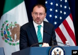 During a Dec. 14, 2017, press conference in Washington, Mexico's Foreign Secretary Luis Videgaray said "... we will only be able to solve this problem by working together.”