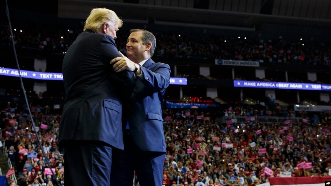 TT Donald Trump và TNS Ted Cruz, Houston, Texas, 22/10/2018.