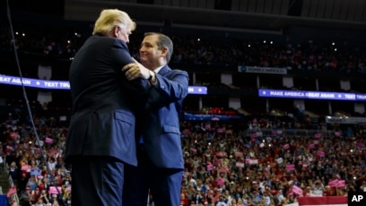 TT Donald Trump và TNS Ted Cruz, Houston, Texas, 22/10/2018.