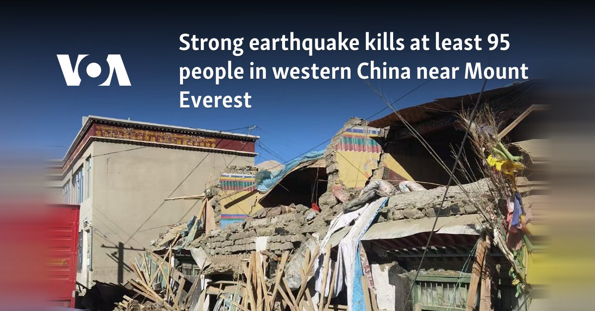 Strong earthquake kills at least 95 people in western China near Mount Everest