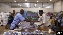 People work at the Batex.Ci textile company factory in Bamako, Dec. 19, 2012. 