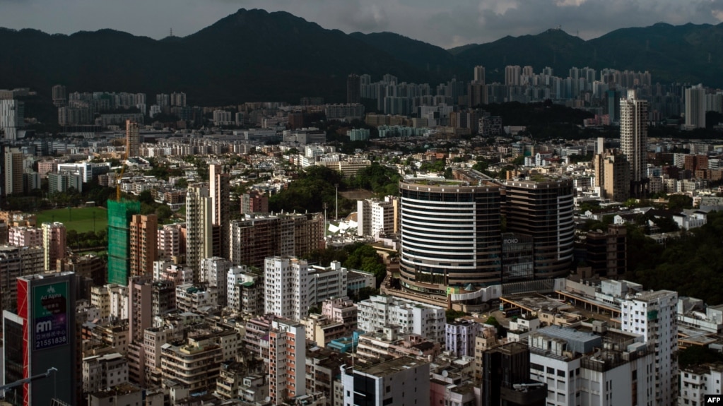 2018年6月27日，香港九龙区的住宅和商业建筑。