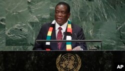 Umongameli Mnangagwa Ese United Nations General Assembly