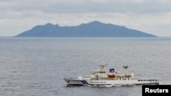 Tàu tuần tra của Cảnh sát biển Nhật Bản gần quần đảo tranh chấp Senkaku/Điếu Ngư ở Biển Hoa Đông.