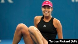 Ana Ivanovic of Serbia during the 2015 Brisbane International tennis tournament