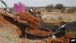 An Oklahoma Geological Survey in-ground seismic station is buried near Waynoka, Oklahoma, March 22, 2016. The OGS, a state agency, installed 10 stations in the area to monitor earthquake activity.