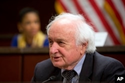Rep. Sander Levin, D-Mich. speaks during a House Democratic Steering and Policy Committee hearing on the Flint water crisis on Capitol Hill in Washington, Feb. 10, 2016.