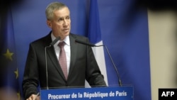 Paris chief prosecutor Francois Molins delivers a speech during a press conference concerning Ayoub El-Khazzani, the suspect in the Aug. 21 Thalys train attack, in Paris, Aug. 25, 2015.