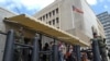 FILE - In this March 17, 2003, file photo, an Israeli border policemen guards the U.S. Embassy in Tel Aviv.