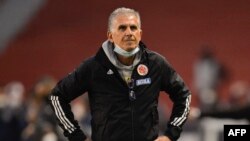 Carlos Queiroz lors d'un match entre la Colombie et l'Équateur, le 18 novembre 2020.