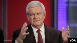 Jajak pendapat terbaru menunjukkan Newt Gingrich unggul, kurang dari satu bulan sebelum berlangsung kaukus di Iowa.