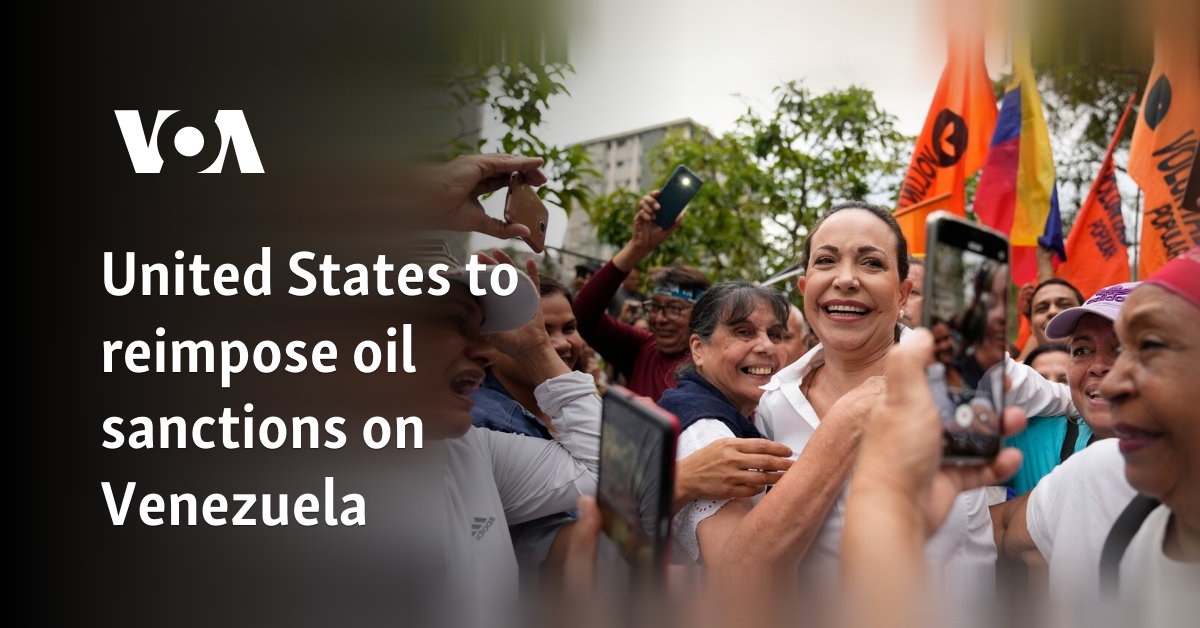 United States to reimpose oil sanctions on Venezuela 