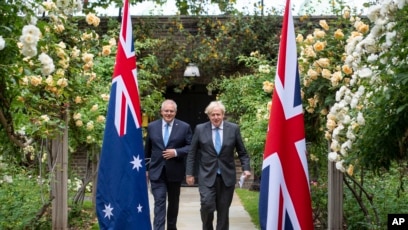 英法领导人支持澳大利亚反抗中国的经济胁迫