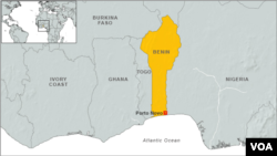 Carte du Bénin.