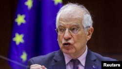 ဥရောပသမဂ္ဂ နိုင်ငံခြားရေးရာ အကြီးအကဲ Josep Borrell. (ဖေဖော်ဝါရီ ၉၊ ၂၀၂၁)