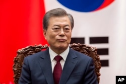 FILE - South Korean President Moon Jae-In.