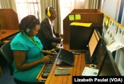 Dr. Yvette Wibabara and Pharmacist Joseph Ssebwana are working at the call center, using multiple social media platforms to answer health questions.