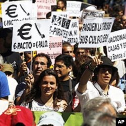 Marche en direction du parlement espagnol à Madrid (19 juin 2011)