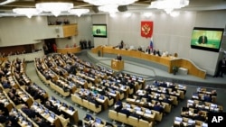 Suasana sidang Duma di Moskow, 10 Maret 2020. (Foto: dok.