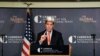 Menteri Luar Negeri AS John Kerry membahas topic kebijakan AS untuk Timur Tengah (28/10) di Carnegie Endowment for International Peace di Washington.