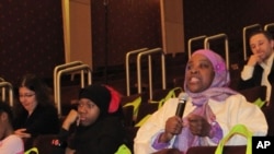 Muslims attend a panel discussion to learn more about the 2010 Census.