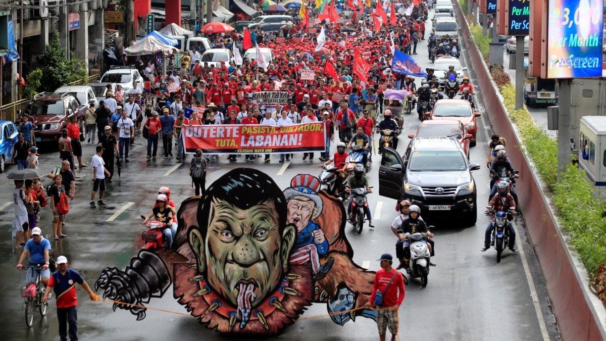 Anti Duterte Protests Staged In Philippine Capital 