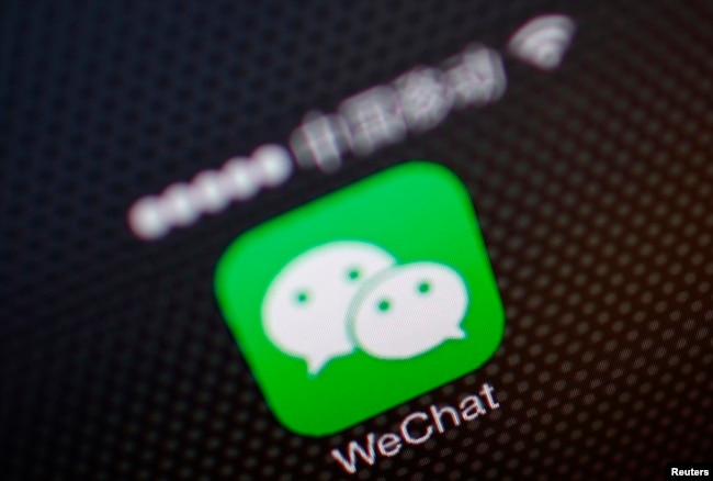 FILE - A picture illustration shows a WeChat icon in Beijing.