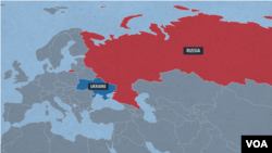 Mapa Rusije i Ukrajine