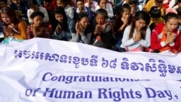 FILE - People gather at Freedom Park during a Human Rights Day celebration in Phnom Penh, Cambodia, on December 10, 2016. REUTERS/Samrang Pring