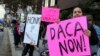 Manifestações a favor do DACA, em Los Angeles, Jan. 3, 2018. 