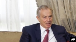 FILE - International Mideast envoy Tony Blair