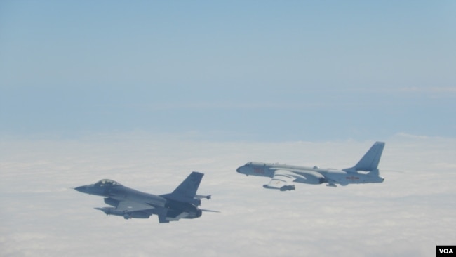 2020年2月9日台湾F-16战机升空监控伴飞中国军机绕台飞行 (图片:台湾国防部网站)