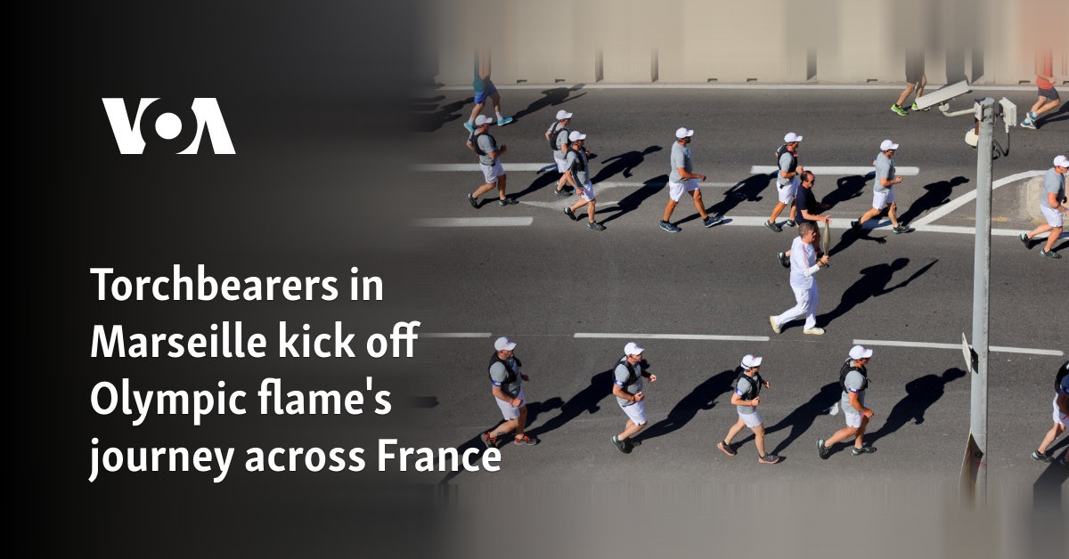 Torchbearers in Marseille kick off Olympic flame’s journey across France