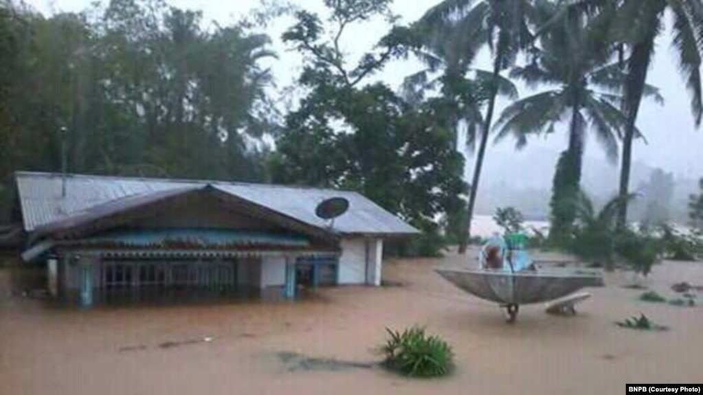 Banjir dahsyat di Belitung sejak akhir pekan lalu. (Foto: courtesy BNPB)
