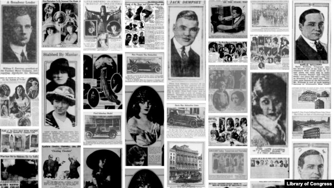 Search results from millions of American newspaper pages as generated by the Newspaper Navigator tool. (Newspaper Navigator, Library of Congress)