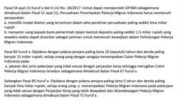 ASPATAKI meminta Mahkamah Konstitusi menguji Pasal 54 ayat (1) huruf a dan huruf b, Pasal 82 huruf a dan Pasal 85 huruf a UU PPMI.